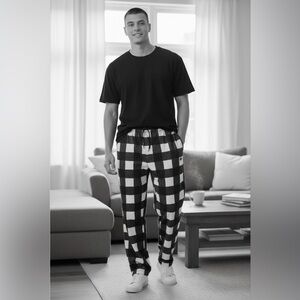 NWT Brooklyn Cloth paid pajama pants Black & White M